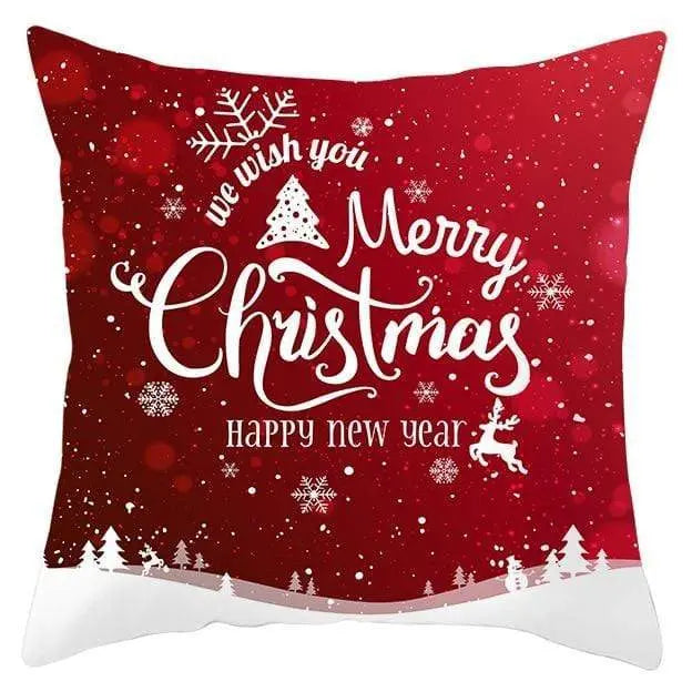 Housse de coussin Noël Rouge - Housse De France