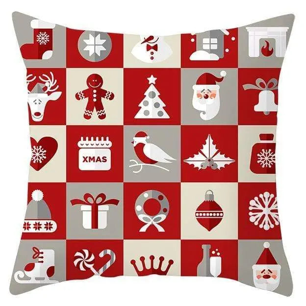 Housse de coussin Noël Rouge - Housse De France