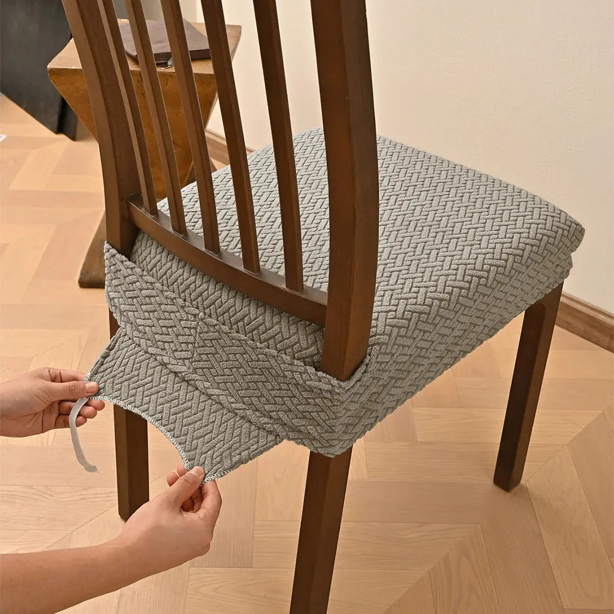 Housse assise chaise rayée BOUCLOA