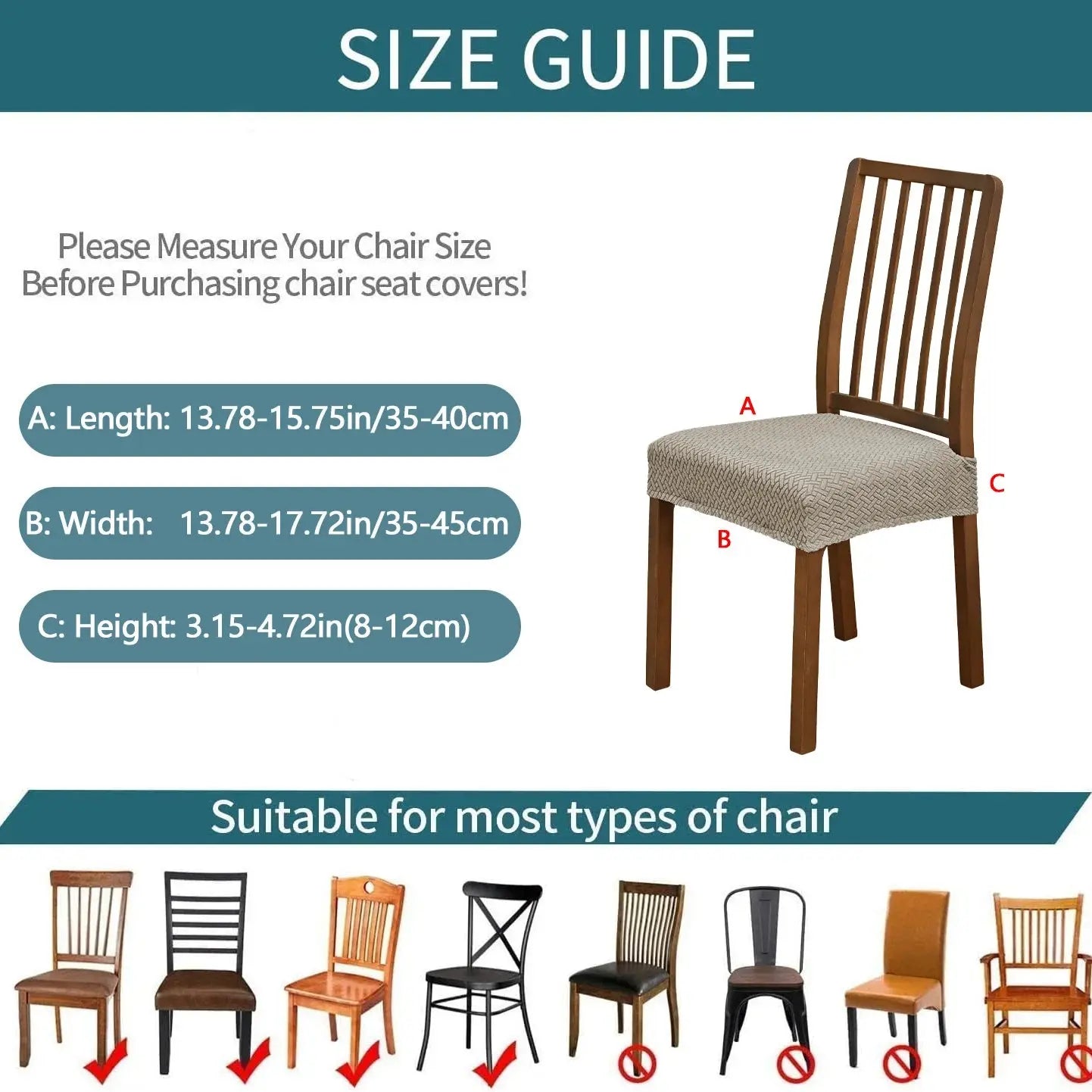 Housse assise chaise rayée BOUCLOA