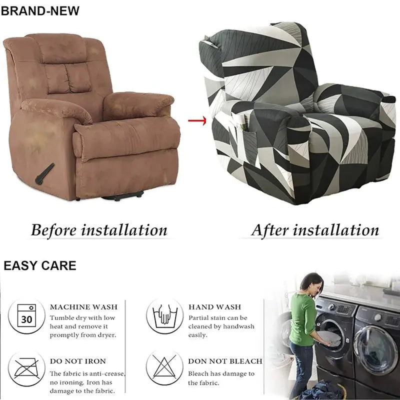 Housse fauteuil relax extensible LIVARO