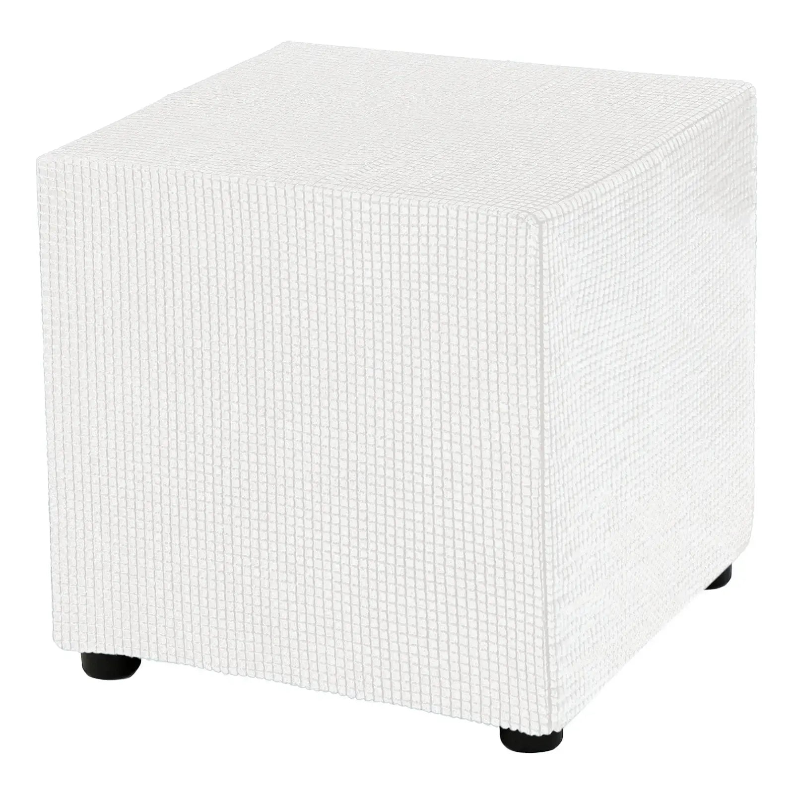 Housse ottomane carrée 18x18x18 ", housse ottomane extensible, tabouret de pied élastique, protection repose-pieds pour salon et chambre à coucher Housse de France