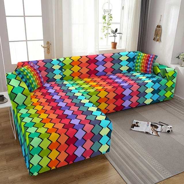 Housse pour canapé d'angle SOLAR - Protection imprimées pour mobilier - Housse De France