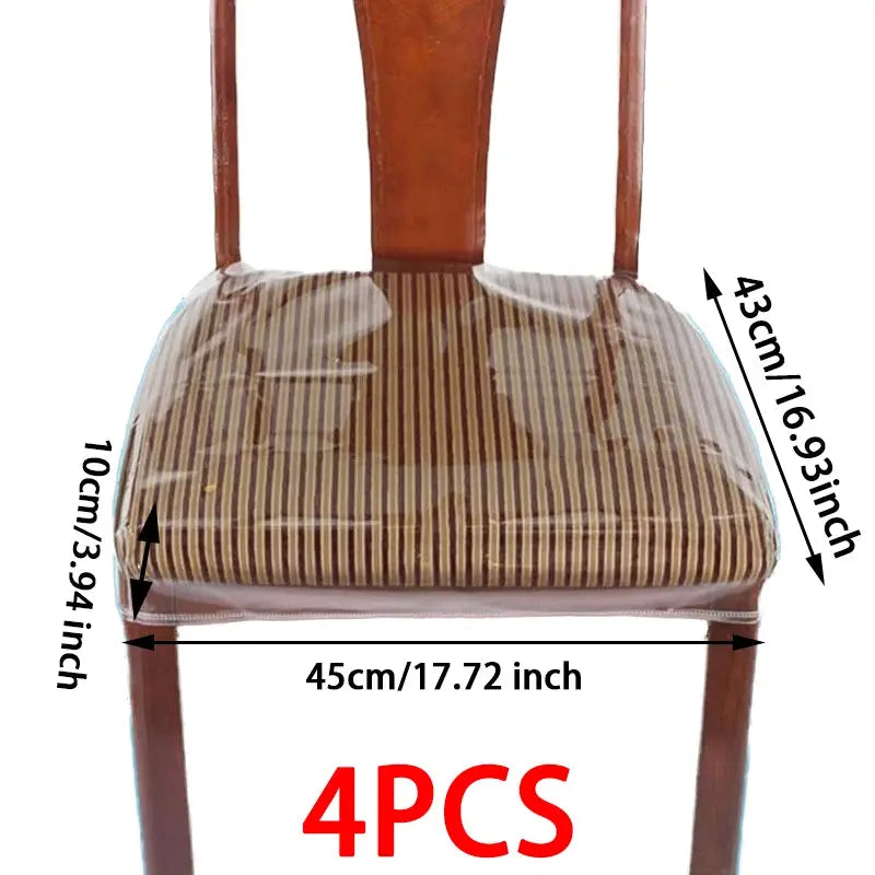 Housse de chaise salle à manger transparente CLARIVO