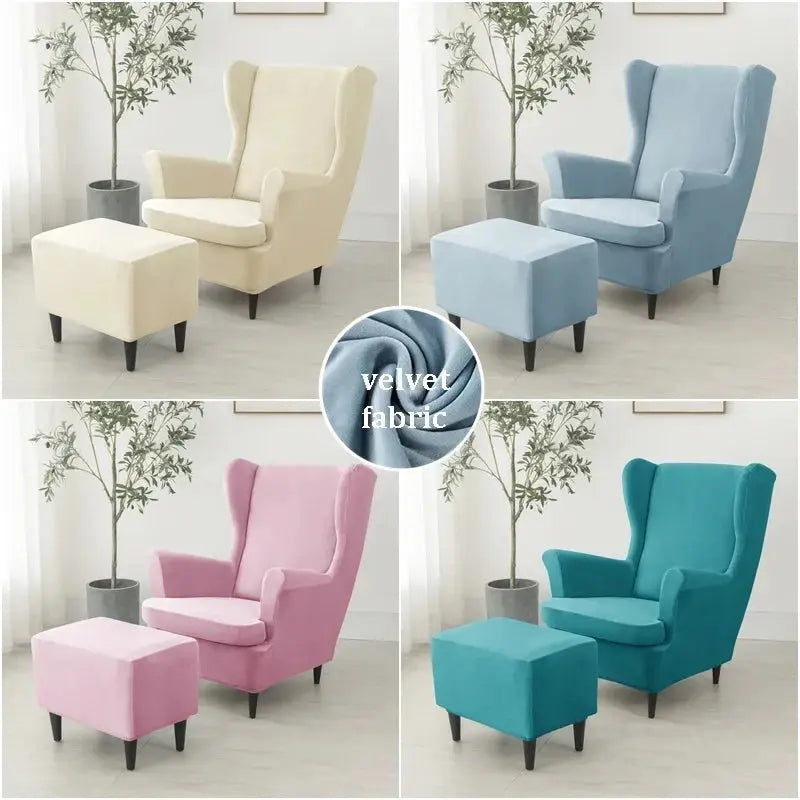 Housse Fauteuil à Oreilles Velours VELORIN