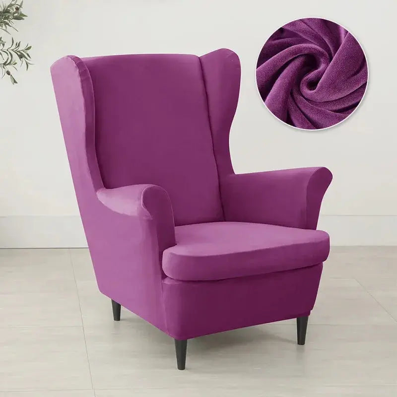 Housse Fauteuil à Oreilles Velours VELORIN