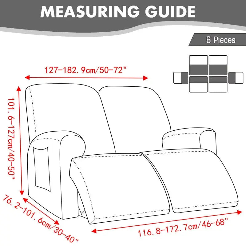 MAGICSOFA - Housse pour canapé et chaise de relaxation inclinable - Housse de France