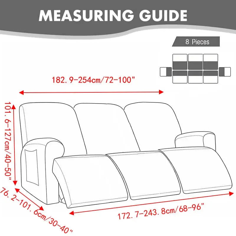 MAGICSOFA - Housse pour canapé et chaise de relaxation inclinable - Housse de France