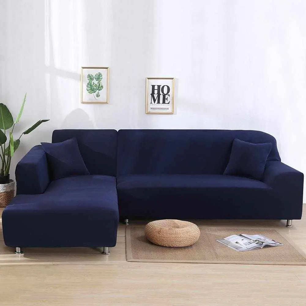 NAVY - Housse extensible pour canapé d'angle - Housse De France