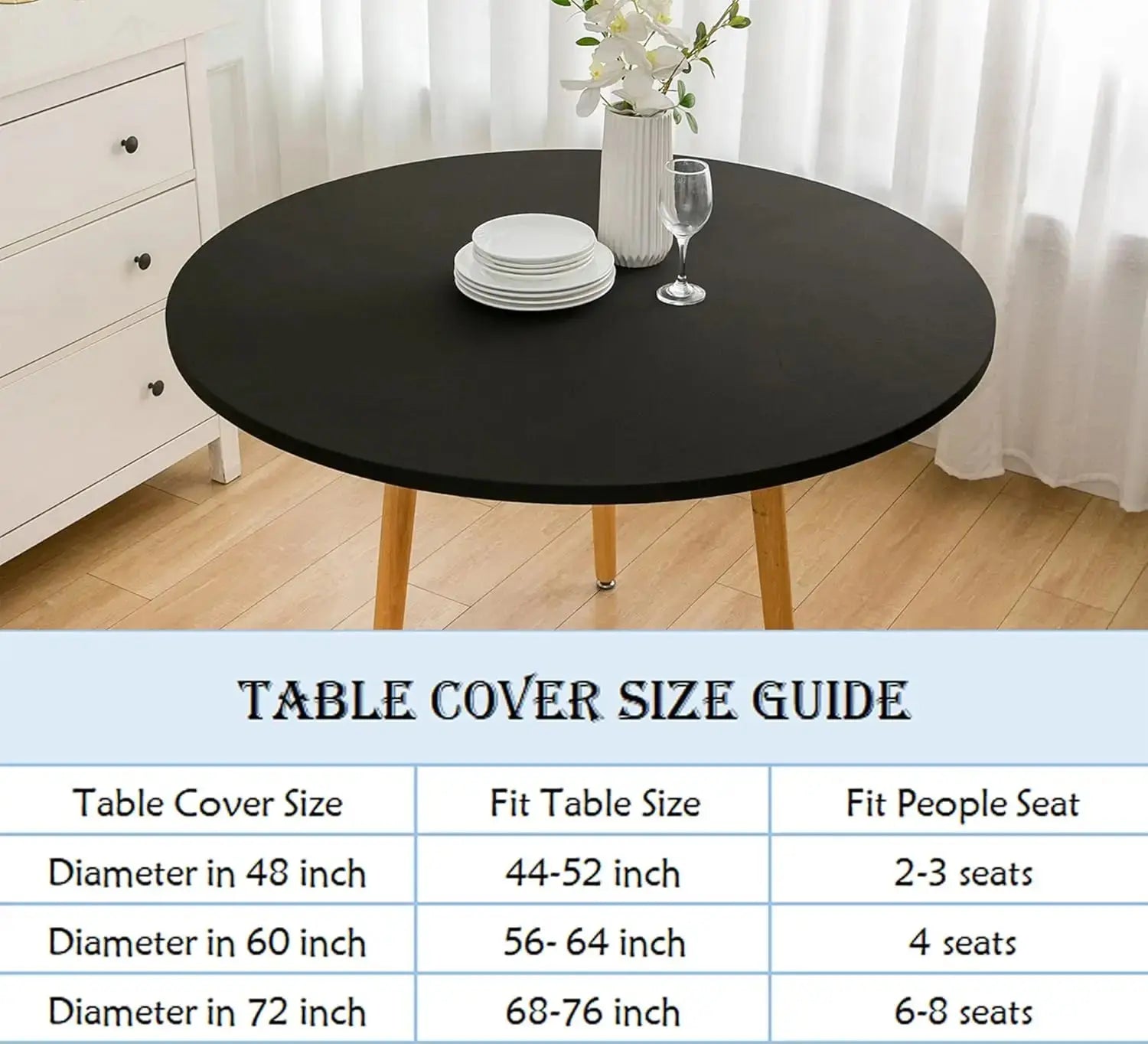 Nappe Table Mange Debout Extensible SPANDECOR Housse de France