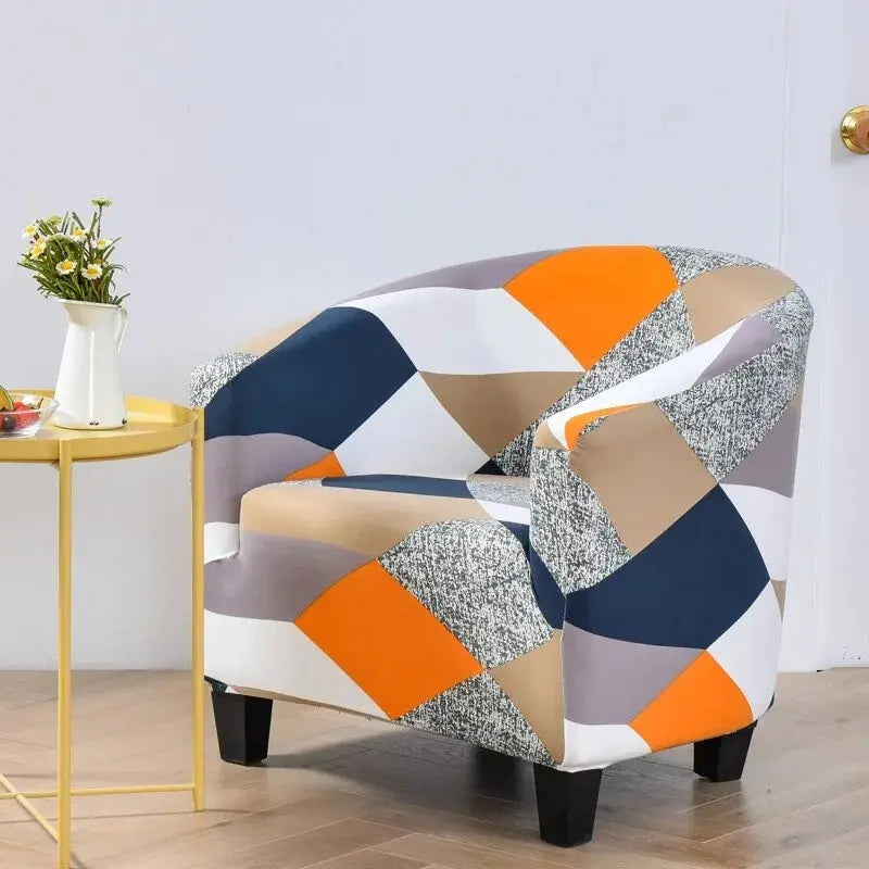 Housse fauteuil club floral SOLVIA