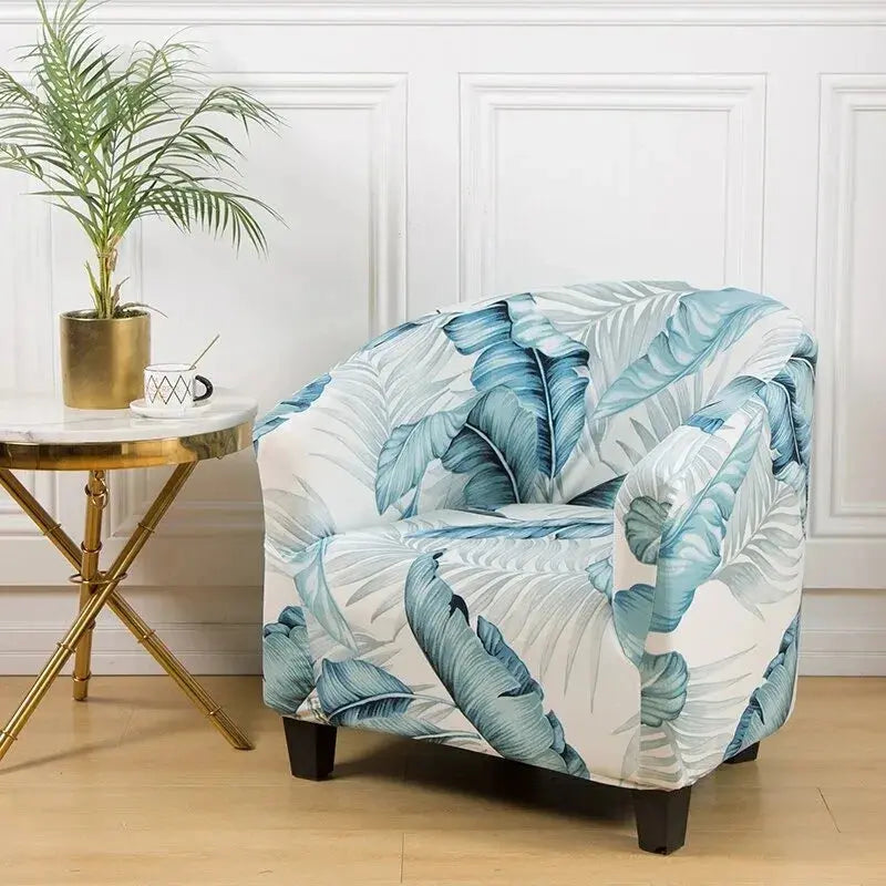 Housse fauteuil club floral SOLVIA