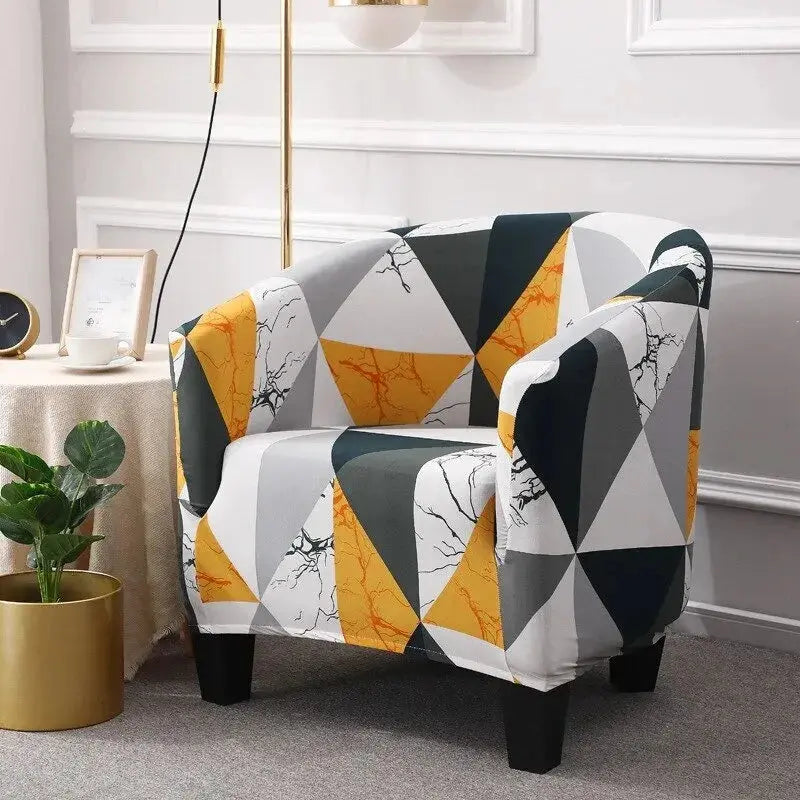 Housse fauteuil club floral SOLVIA