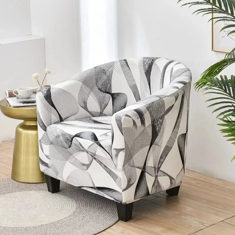 Housse fauteuil club floral SOLVIA
