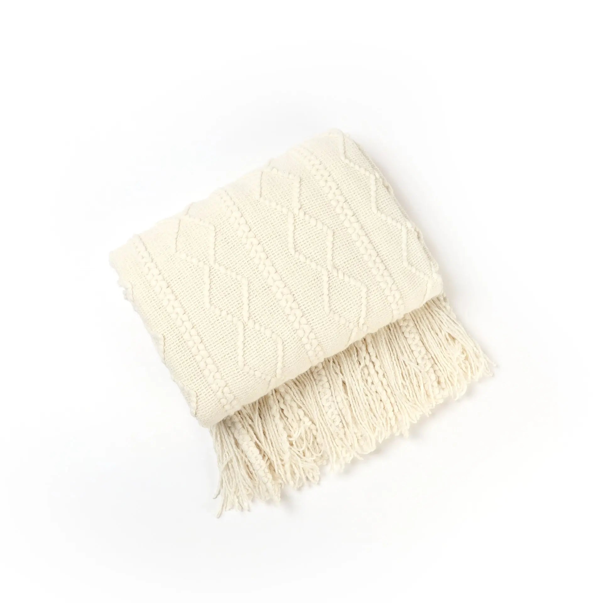 Plaid Canapé Acrylique Doux MARENO Beige-127x180CM