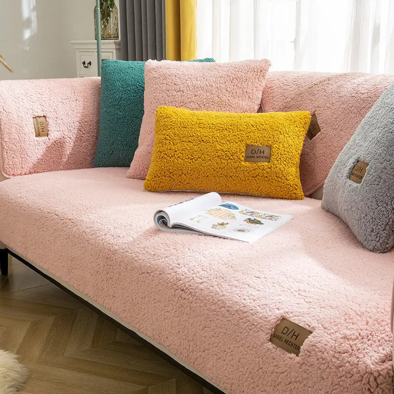 Plaid Canapé Anti-Glisse LELLEN Pink-90x90cm