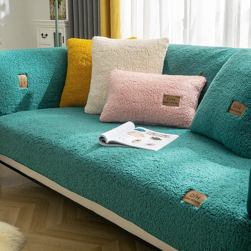 Plaid Canapé Anti-Glisse LELLEN Green-70x150cm