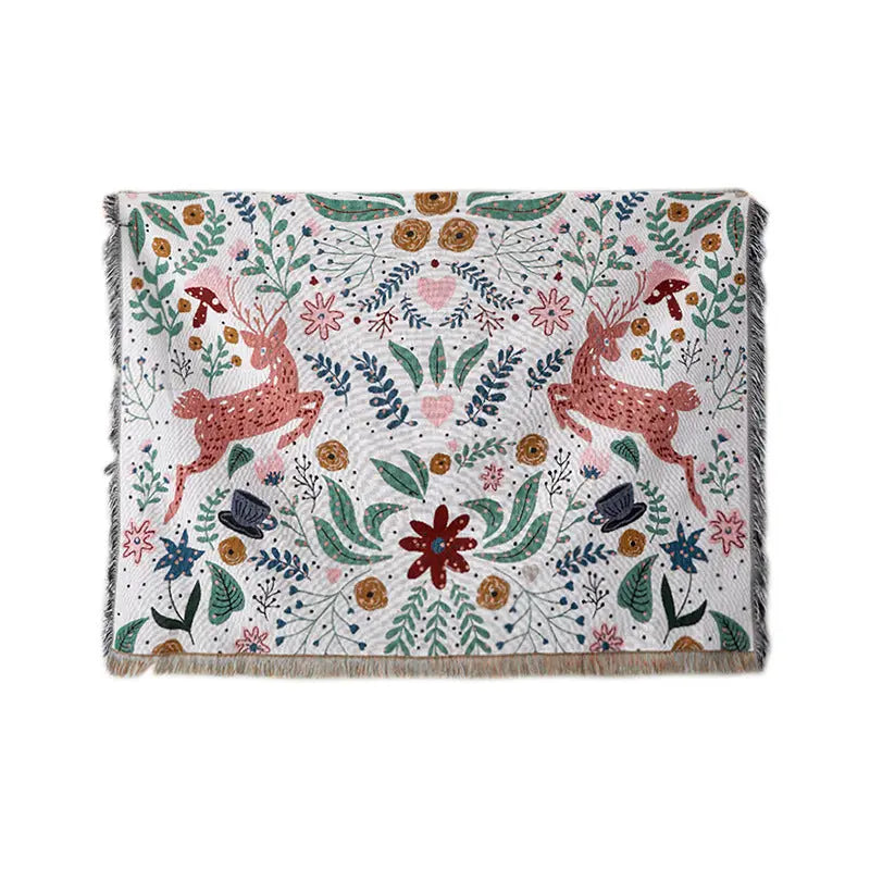 Plaid Canapé Cartoon INAYA Little Deer Forest-180x340cm