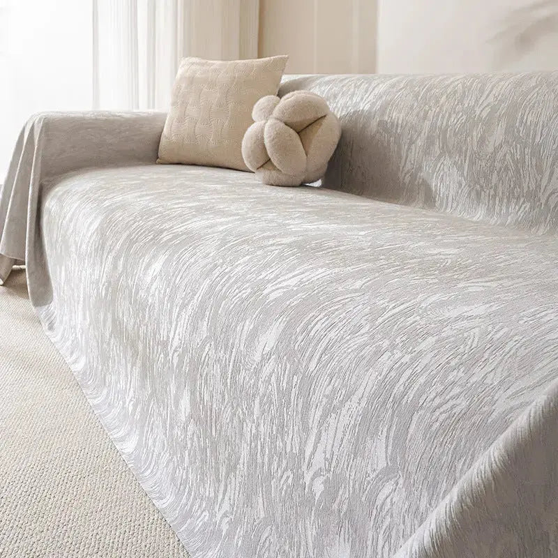 Plaid Canapé Chenille Classé **ÉLÉAME** Gray-180X300cm