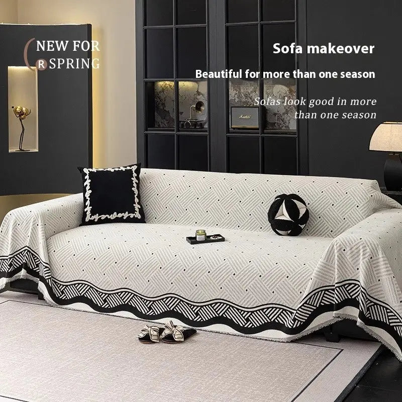 Plaid Canapé Chenille Élégant SOLINO Elegant White-180X180cm