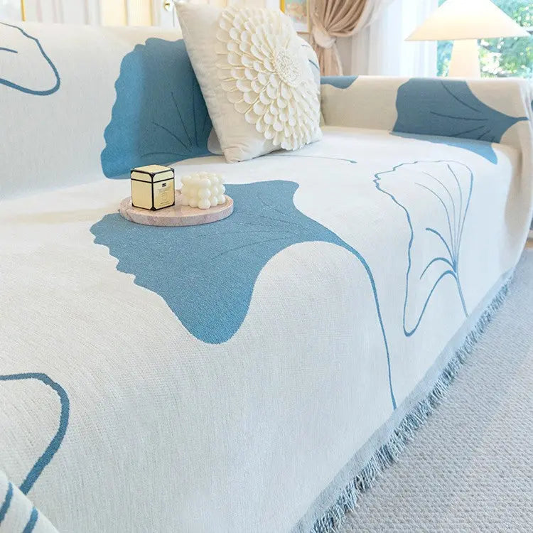 Plaid Canapé Chenille Simple LINAYA Blue-180X340cm