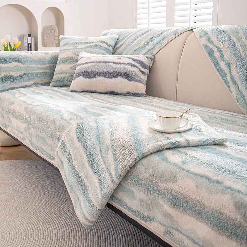 Plaid Canapé Doux FranceVogue Smoke Cloud Green-90X70