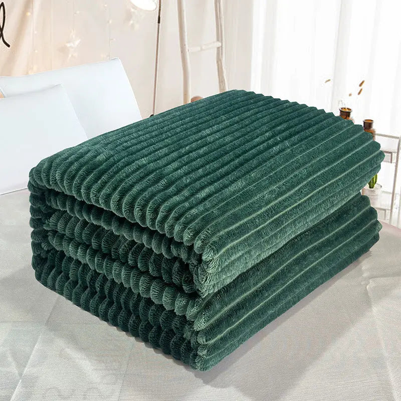 Plaid Canapé Doux LISA Dark Green-150cmX200cm Single Blanket