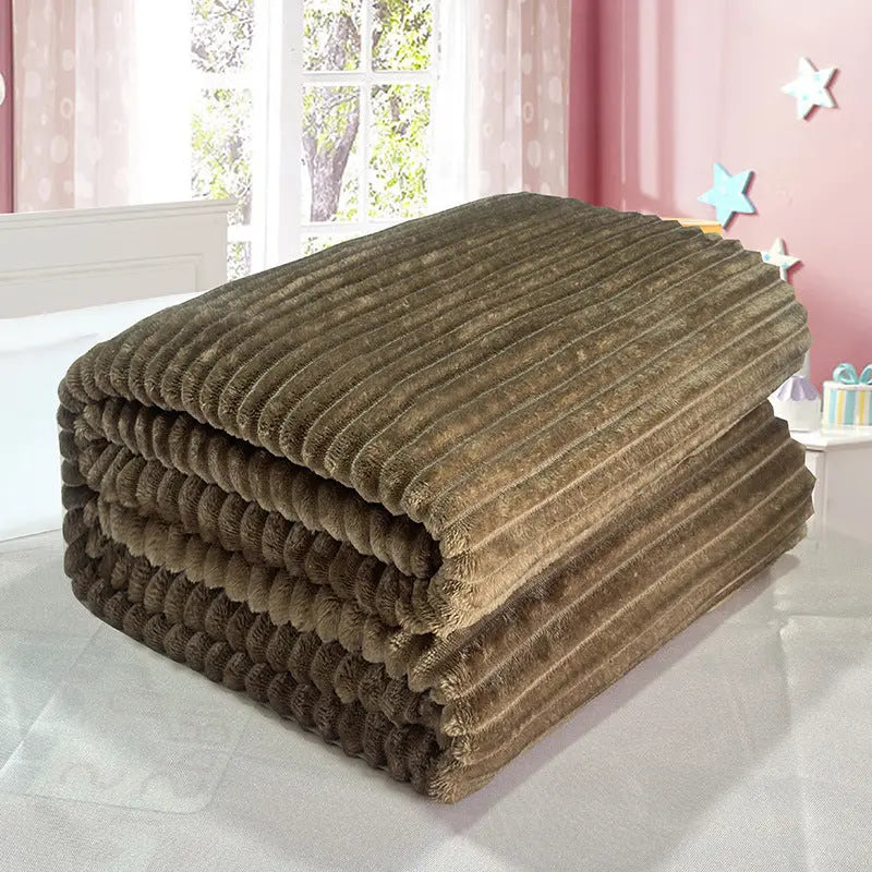 Plaid Canapé Doux LISA Elite Coffee-200cmx230cm Single Blanket