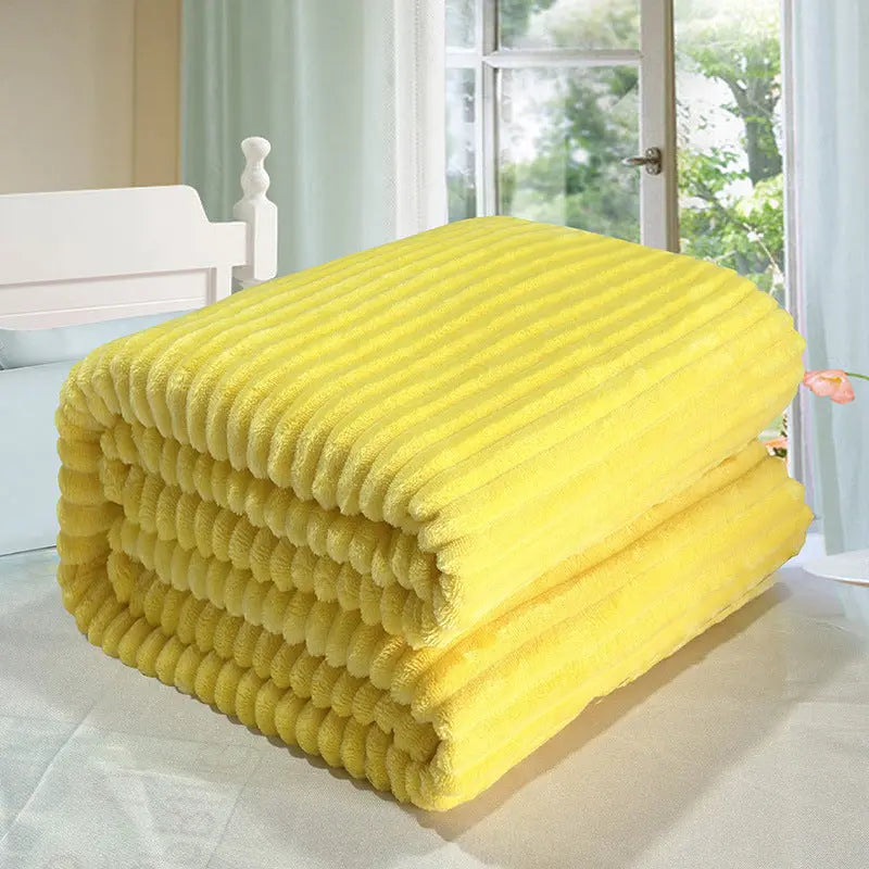 Plaid Canapé Doux LISA Beautiful Yellow-70cmX100cm Single Blanket
