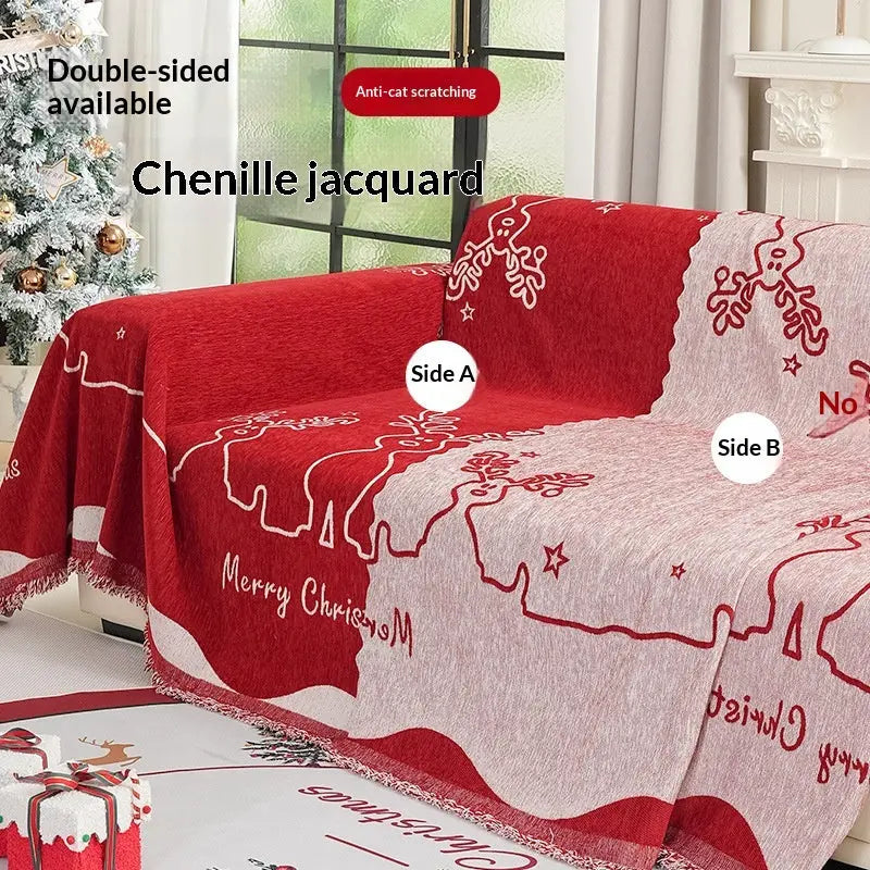 Plaid Canapé Géométrique Chenille NOLENA