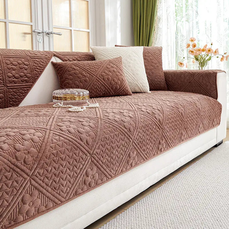 Plaid Canapé Luxe Antidérapant Luxin Brown-70X70cm