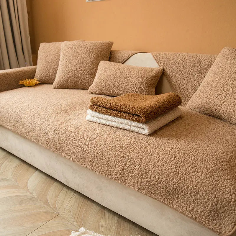 Plaid Canapé Luxe CozyLamb Camel-110x110cm