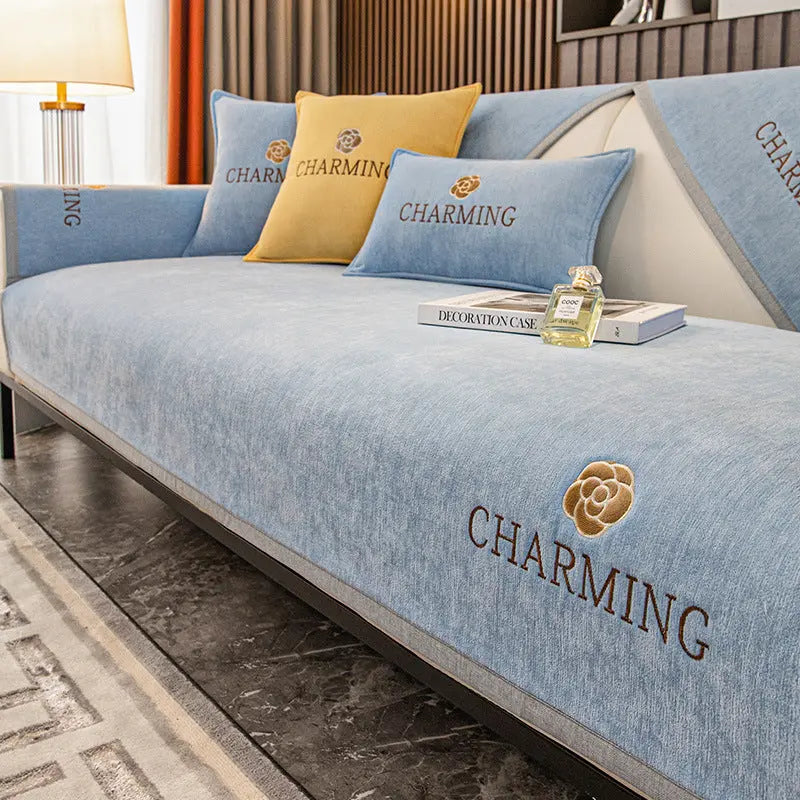 Plaid Canapé Moderne AILON Light Blue-70x150