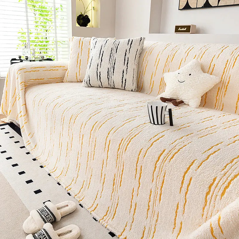 Plaid Canapé Moderne Polyester ARMONY Orange-90x90