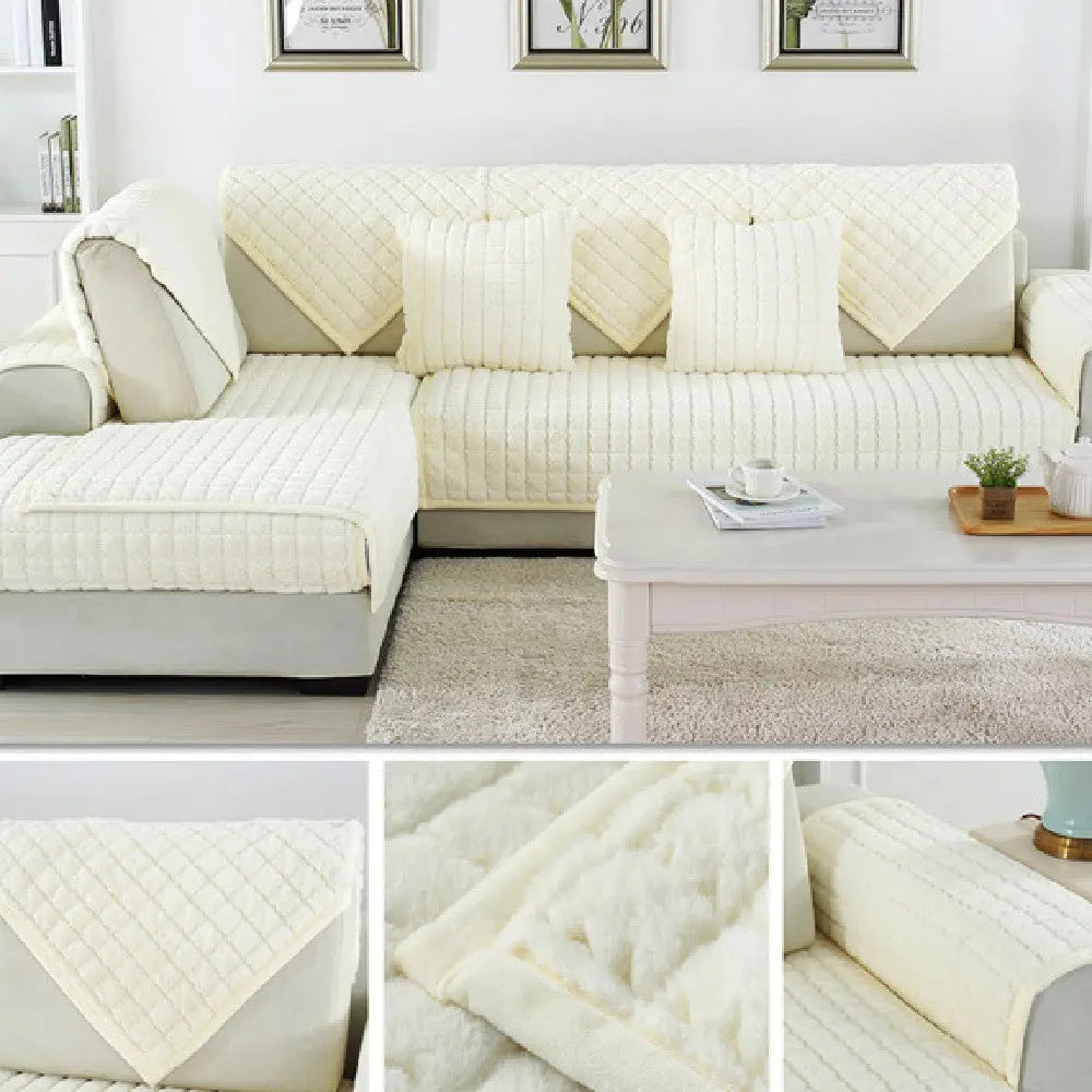 Plaid Canapé Moderne TARTEN White-90X240cm