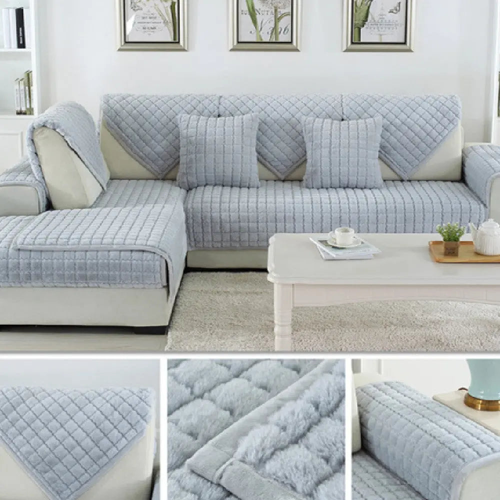 Plaid Canapé Moderne TARTEN Blue gray-90X210cm