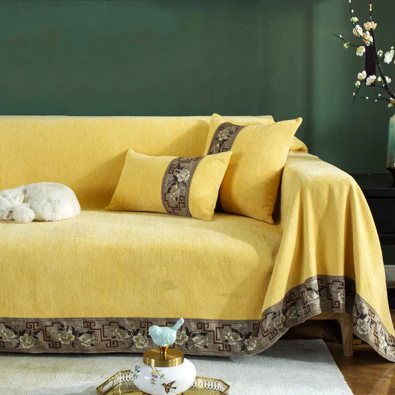 Plaid Canapé Universel DRUNKFLR Yellow-Double 180x230