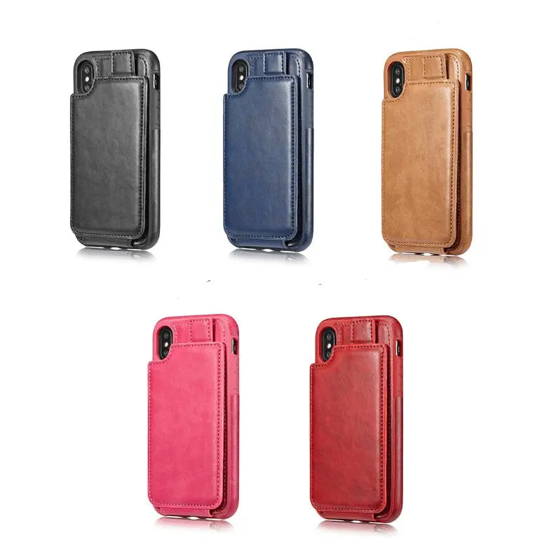 Portefeuille de protection en cuir pour téléphone iPhone X - Housse De France