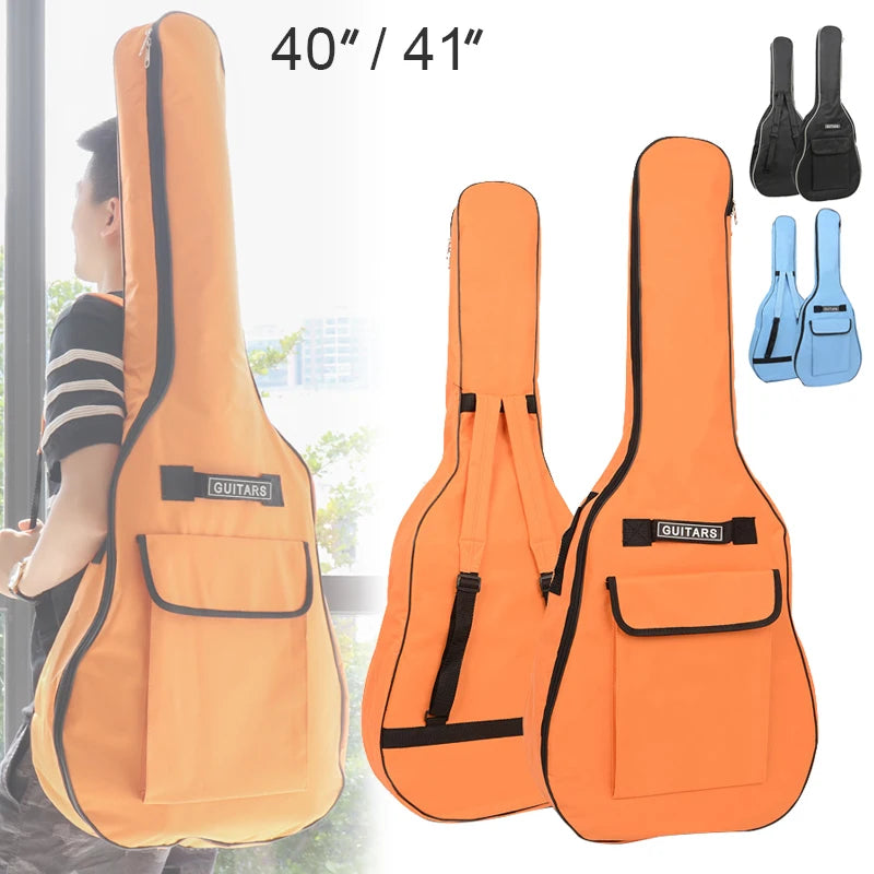 40/41 pouces Oxford tissu guitare acoustique/guitare électrique Double sangles guitare rembourrée coque souple Gig sac sac à dos étanche Housse de France