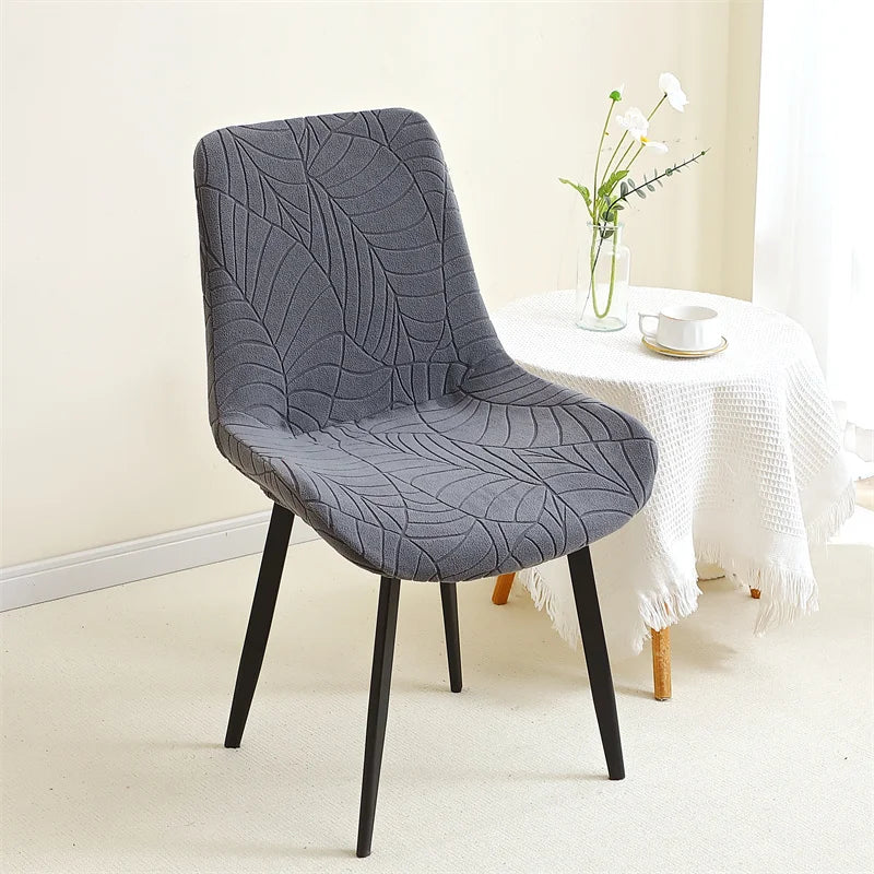 1/2/4/6 pièces feuilles Jacquard courbé housses de chaise élastiques housses de chaise chaises protecteur de siège pour hôtel mariage cuisine Banquet Housse de France