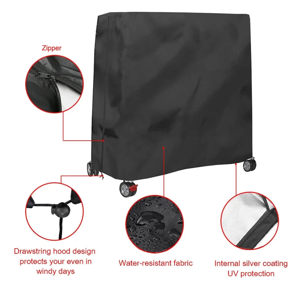 Couverture de Tennis de Table en tissu Oxford 210D, imperméable et anti-poussière, couverture de Table de Ping-Pong robuste pour intérieur/extérieur, 165x70x185cm Housse de France