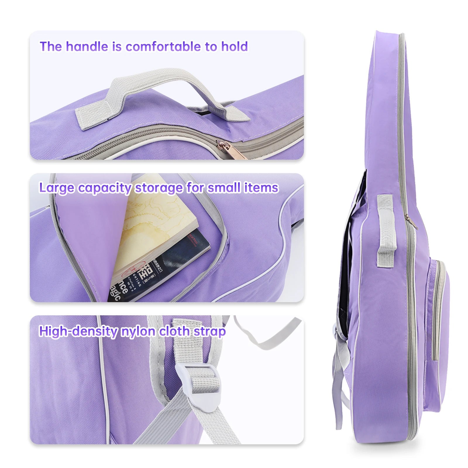 1 pièce 40 / 41 pouces rembourré résistant à l'eau épais guitare acoustique sac à dos Gig, sac de guitare à couverture souple Housse de France