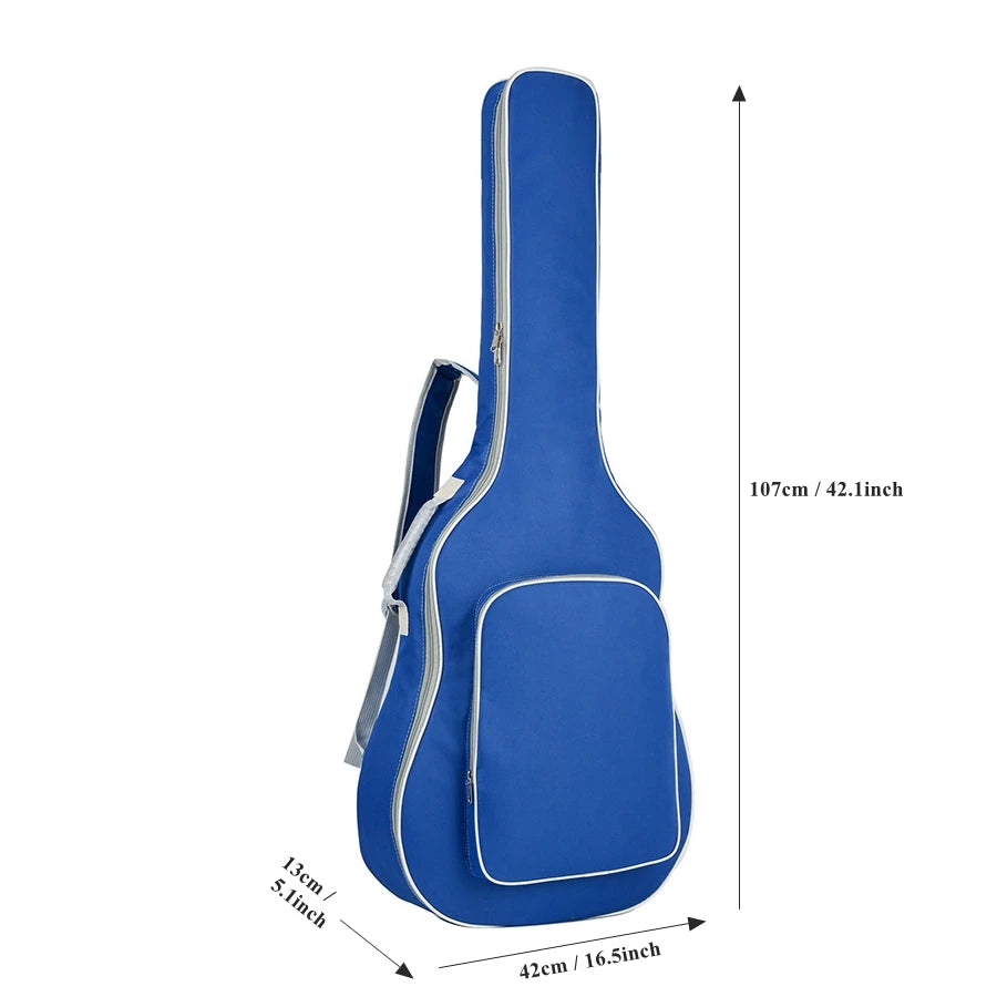 1 pièce 40 / 41 pouces rembourré résistant à l'eau épais guitare acoustique sac à dos Gig, sac de guitare à couverture souple Housse de France