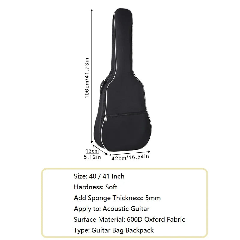 40 / 41 pouces sac de guitare étanche Oxford guitare Gig sac couverture noir étui de guitare 7 Types en option Housse de France