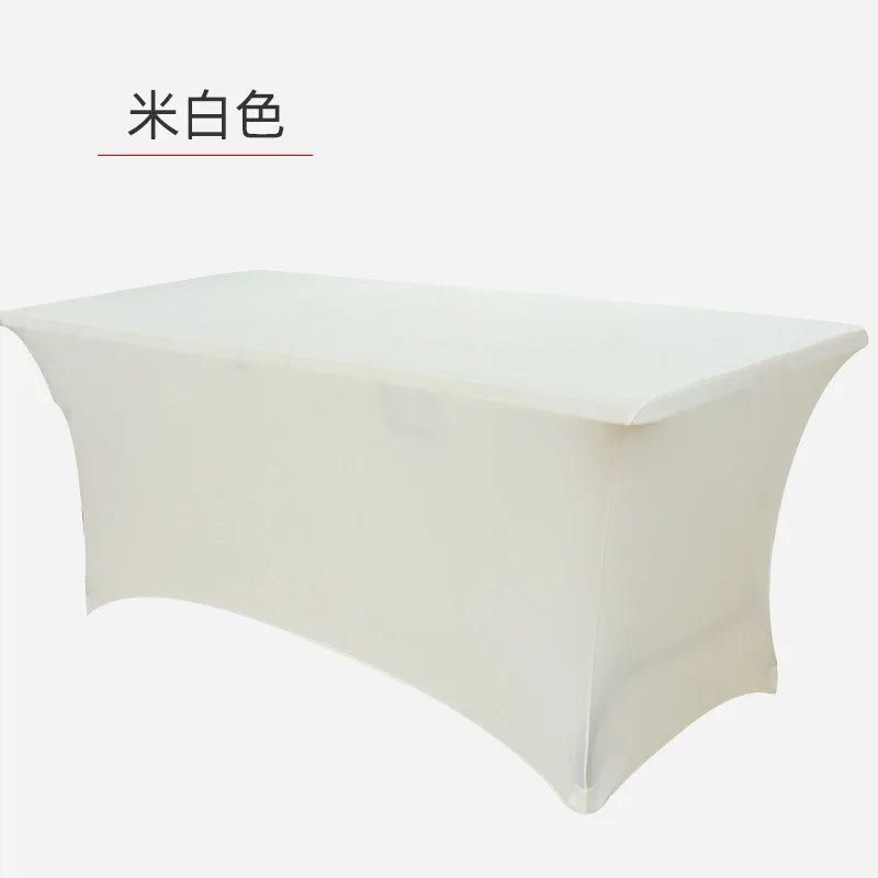 4FT6FT8FT couverture de Table extensible couverture de Table de Cocktail réunion Banquet de mariage couverture de Table rectangulaire nappe blanche Housse de France