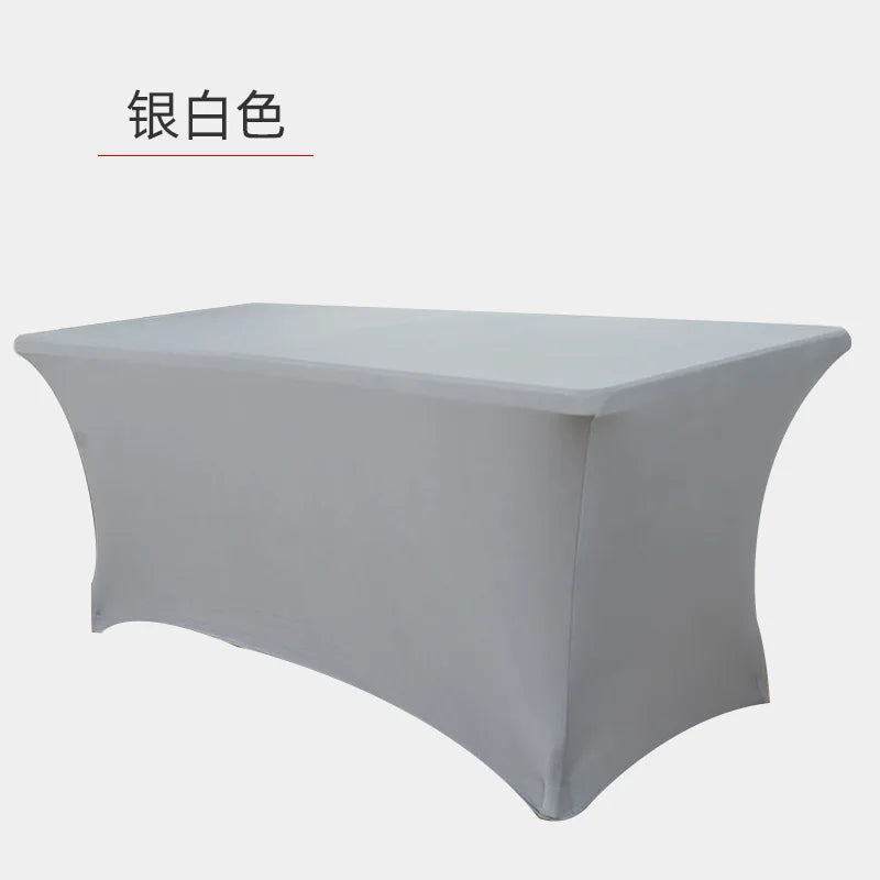 4FT6FT8FT couverture de Table extensible couverture de Table de Cocktail réunion Banquet de mariage couverture de Table rectangulaire nappe blanche Housse de France