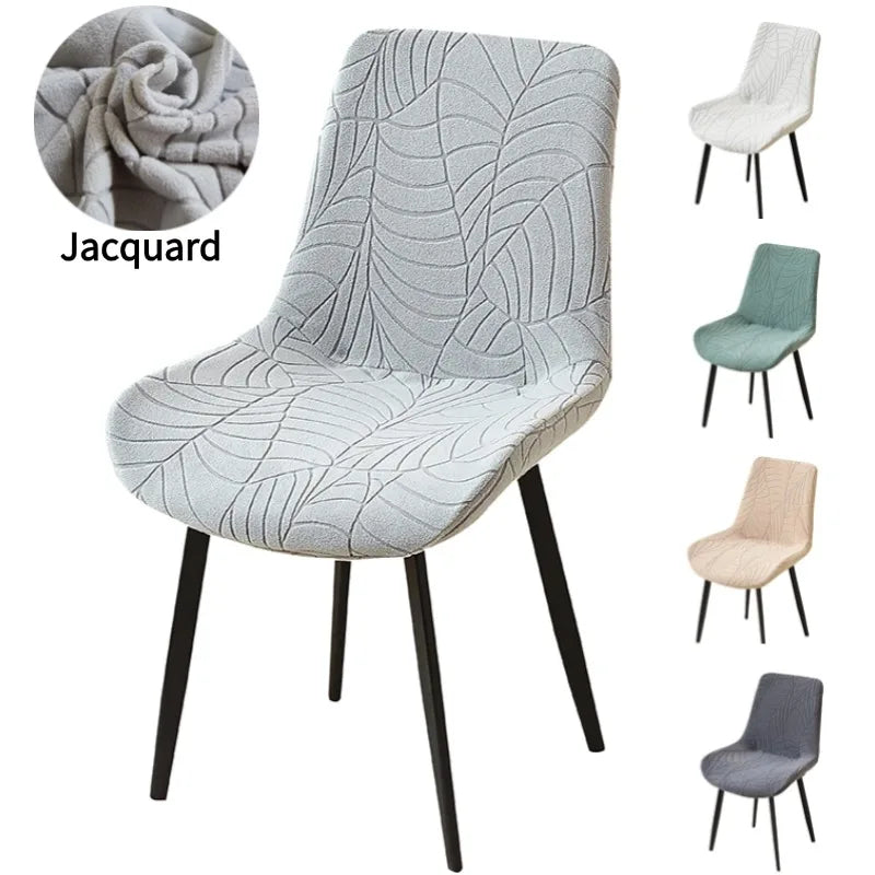 1/2/4/6 pièces feuilles Jacquard courbé housses de chaise élastiques housses de chaise chaises protecteur de siège pour hôtel mariage cuisine Banquet Housse de France