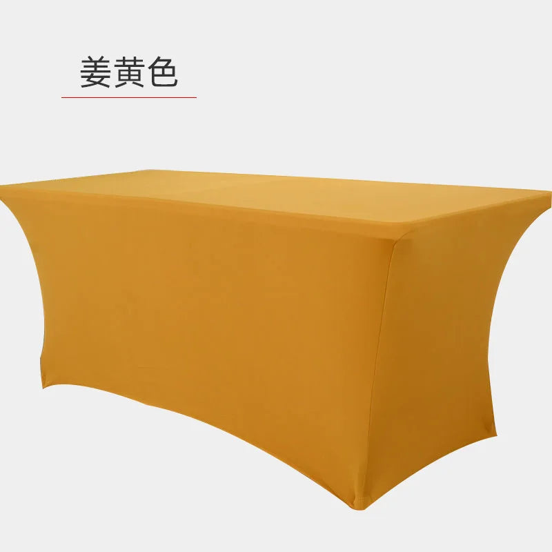 4FT6FT8FT couverture de Table extensible couverture de Table de Cocktail réunion Banquet de mariage couverture de Table rectangulaire nappe blanche Housse de France