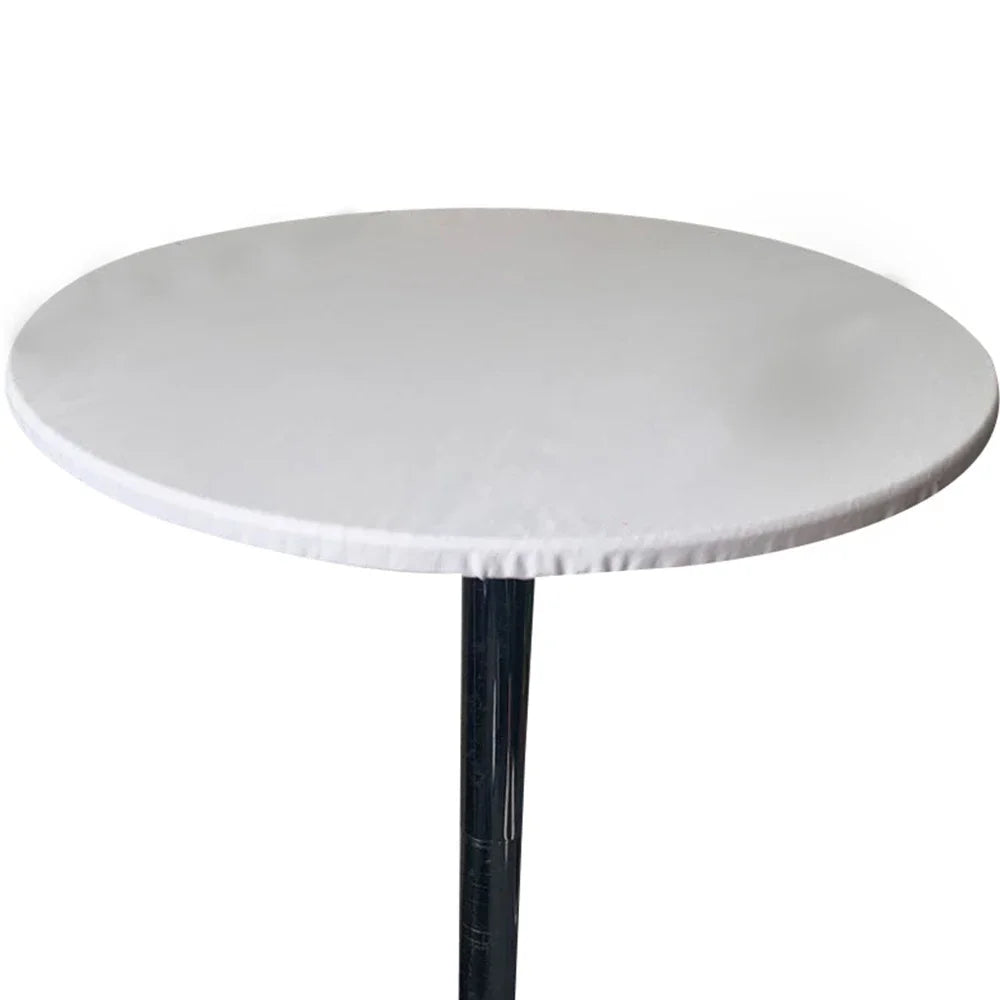 Couverture de Table ronde élastique, 1 pièce, tissu de protection, nappe en Polyester imperméable, couverture de Table ajustée pour restauration avec bords élastiques Housse de France