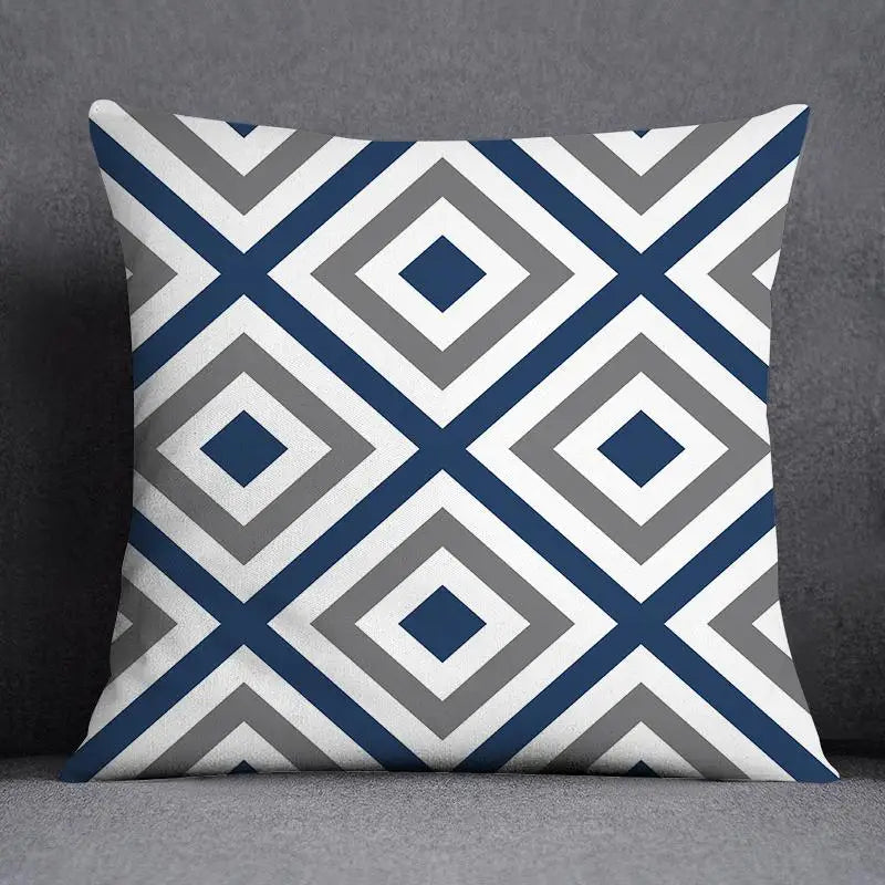 Taie d'Oreiller Géométrique Polyester **BLUENO** Housse de France